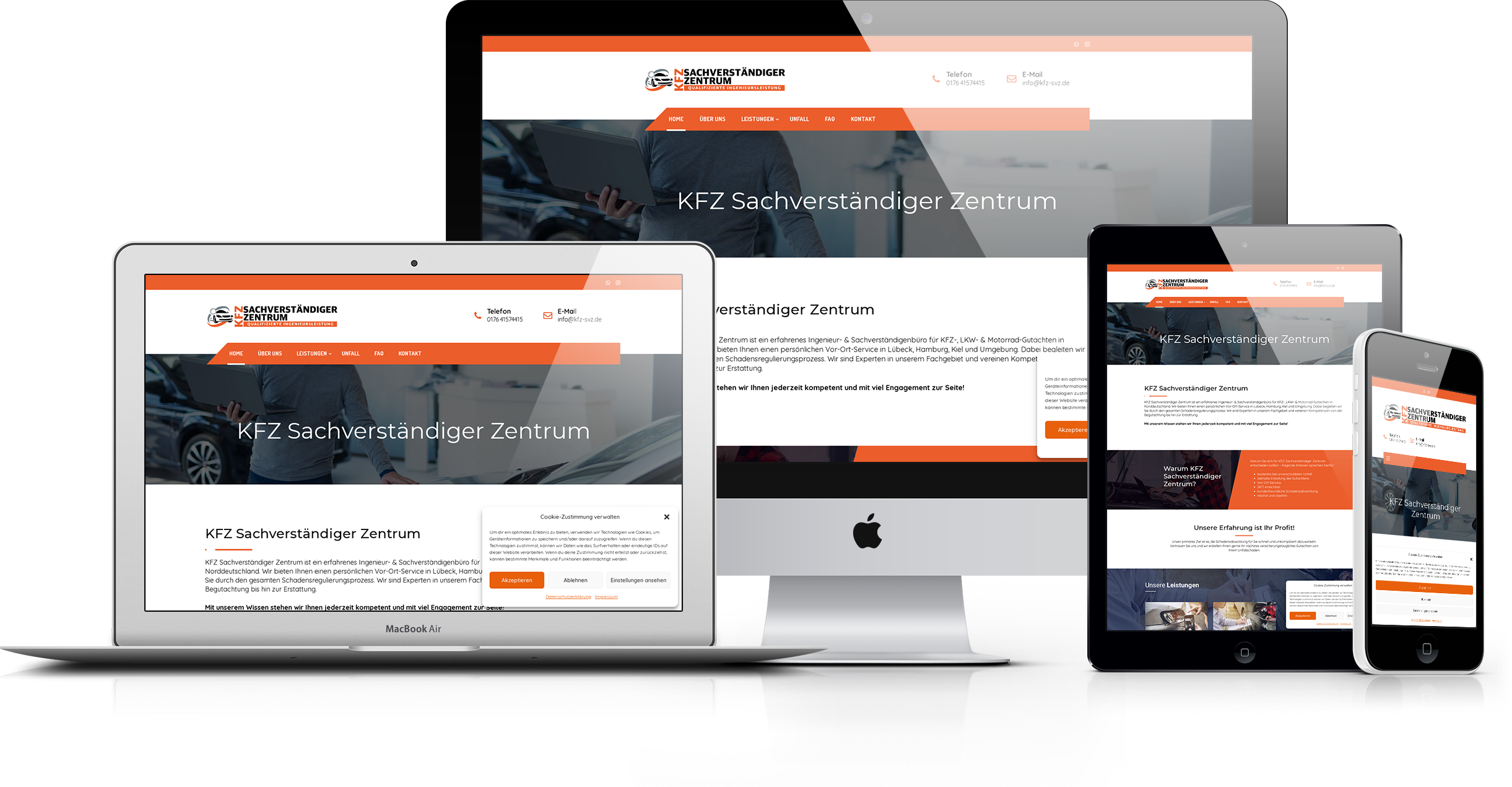 Portfolio - Webdesign | KFZ Sachverständiger Zentrum Lübeck